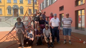 Un gruppo di ATTE Biasca durante un'attività all'aperto