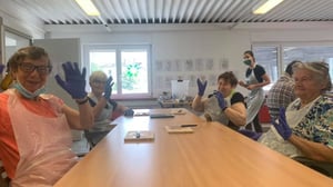 Un momento di creatività al centro diurno